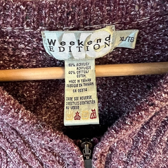 Vintage Weekend Editon zip up knit sweater - Picture 4 of 4